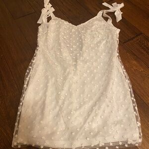 Francesca’s white strap dress.  Size small.  NWT